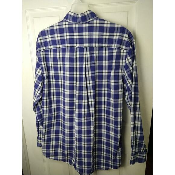 Orvis Men's M Shirt Blue White Plaid Collared Button Long Sleeve Business... - Picture 11 of 11